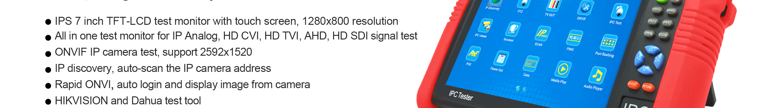 IPC9800,IPC-9800,Test monitor,CCTV tester,IPC tester